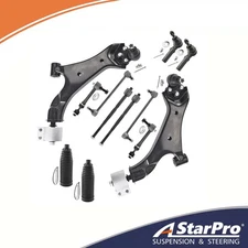 Front Lower Control Arms + Sway Bars Tie Rods Kit for Chevy Equinox GMC Terrain