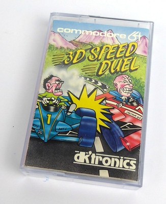 Commodore 64 C64 Spiel -- 3D SPEED DUEL (dk'tronics) -- Tape Kassette