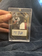2023 Panini Limited - Rookie Patch Autographs Tank Dell #135 Spotlight Gold /75