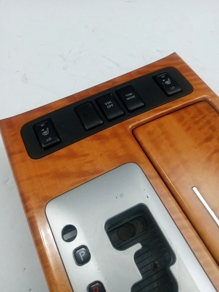 2008-2010 Nissan Armada Titan QX56 Gear Shifter Bezel Trim Cup Holder Wood Grain Foto 4 de 4