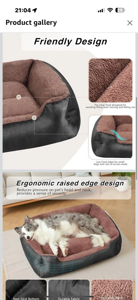 Dog Bed for Large Dogs, XL Dog Bed Soft Calming Pet Bed - Image 4 of 4