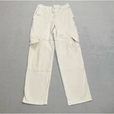 Wilfred Free 4 Utility Cargo Pants Jeans Beige Pocket Straight Leg Aritzia High
