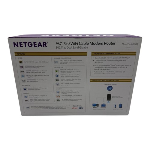 NETGEAR C6300 AC1750 DOCSIS 3.0 Cable Modem WiFi Router Xfinity Spectrum COX - Picture 16 of 16