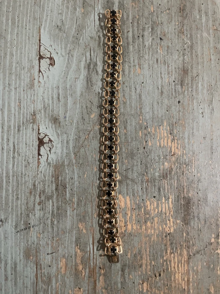 Bracciale Da Donna Placcato In Oro Bicolore Black Gold Women Bracelet - Immagine 2 di 4