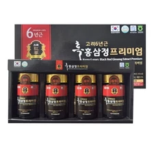 Korean 6 Years Black Red Ginseng Extract Premium 240g x 4ea KOREAN Saponin Panax