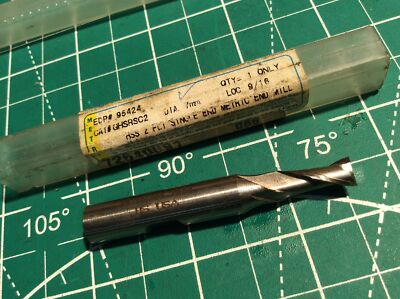 1 pc Putnam HSS Metric End Mill 7mm 2F SE 95424 GHSRSC2 New (380)