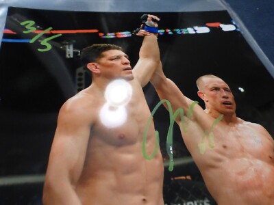 Nick Diaz (vs GSP) #/5 PSA/DNA Signed Glossy Photo Auto 8x10 COA