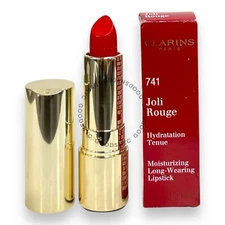 Clarins Paris Joli Rouge Moisturizing LongWear Lipstick  (3.5g) 741 Red Orange
