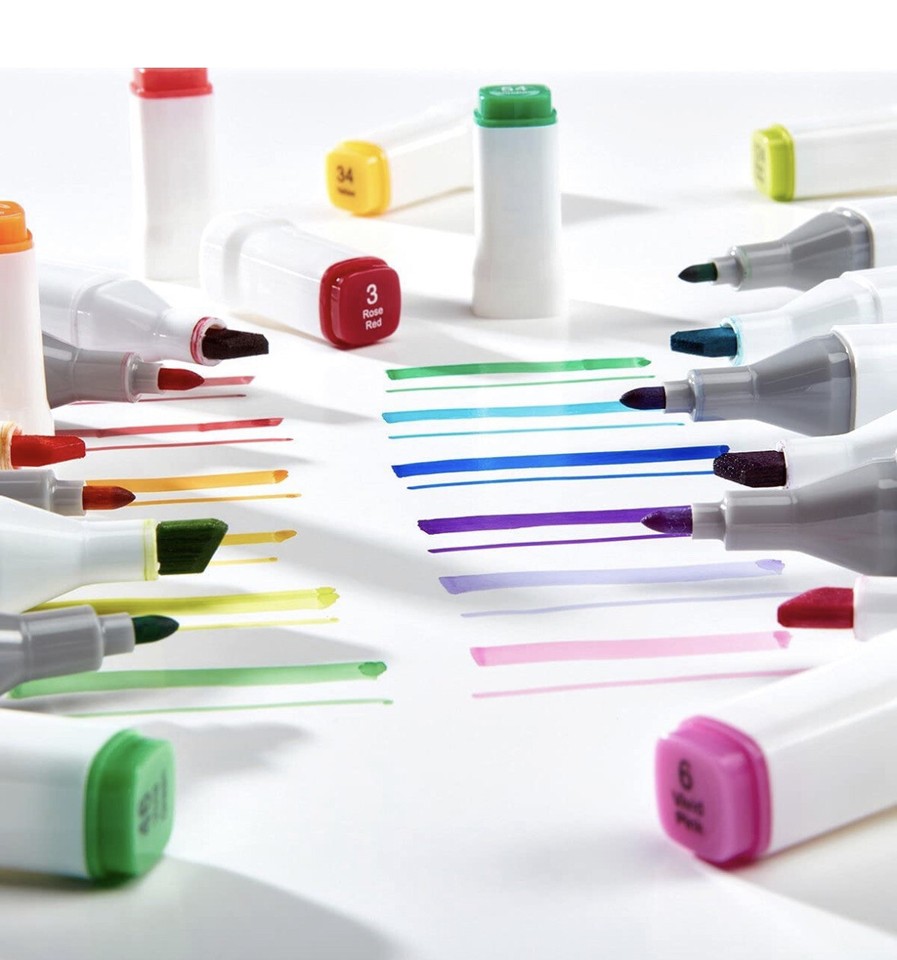 Kingart® Pro Double-Ended Art Markers Pastel Palette 24 Unique Color ...