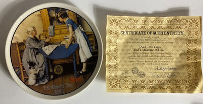 1983 Norman Rockwell s  Add Two Cups and a Measure of Love'' NUMBERED & STAMPED