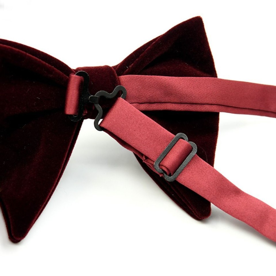Solid Mens Oversized Bow Tie Velvet Big Bow Tie Bow Tie Wedding Party