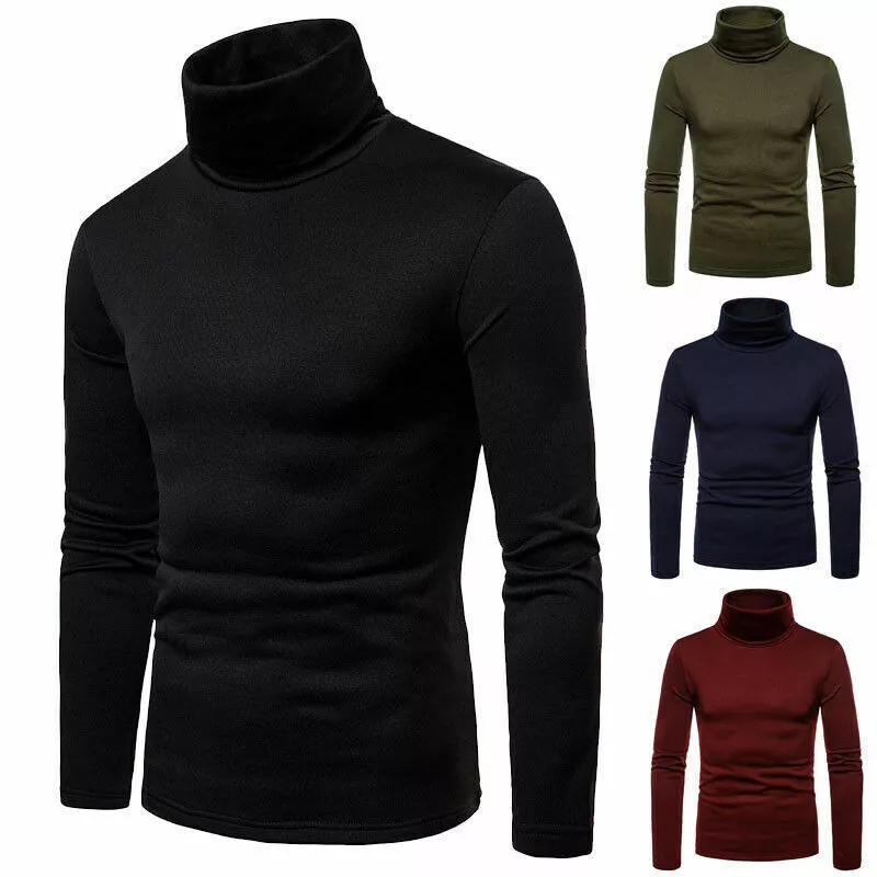 Suéteres Cuello de Tortuga para Hombre Térmica Camisa Termica par el  Invierno