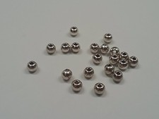 Tibetan Style Round Bead Spacers Qty 50, Antique Silver, 4mm, Hole 1mm