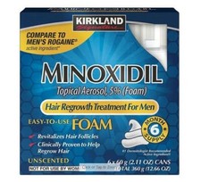 Kirkland Signature Hair Regrowth Treatment Foam for Men, 2.11 oz, 6ct