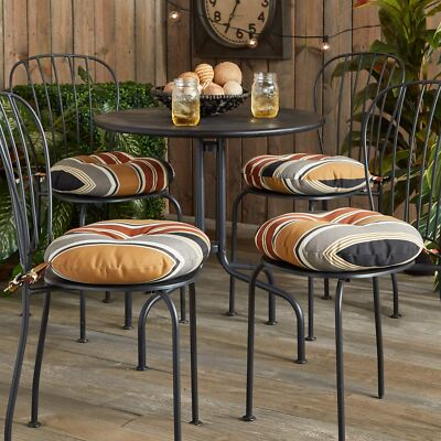Greendale Home Fashions 15-inch Outdoor Round Bistro Seat Cushion