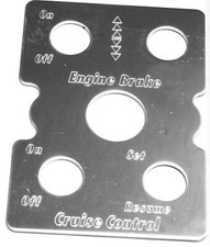 Switch Plate for Peterbilt Engine Brake & Cruise w/Light Stainless GG#68456