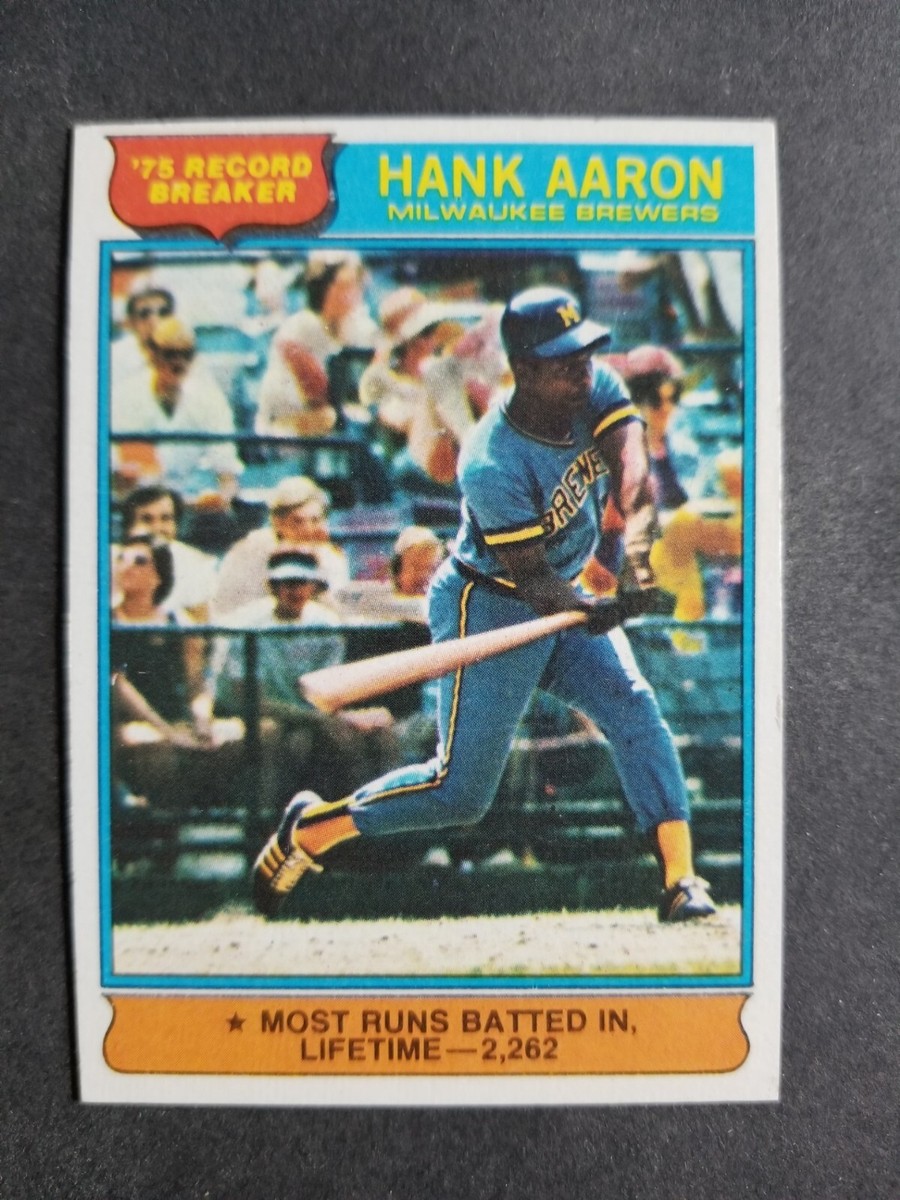 1976 Topps HANK AARON card # 1 [C4] | eBay
