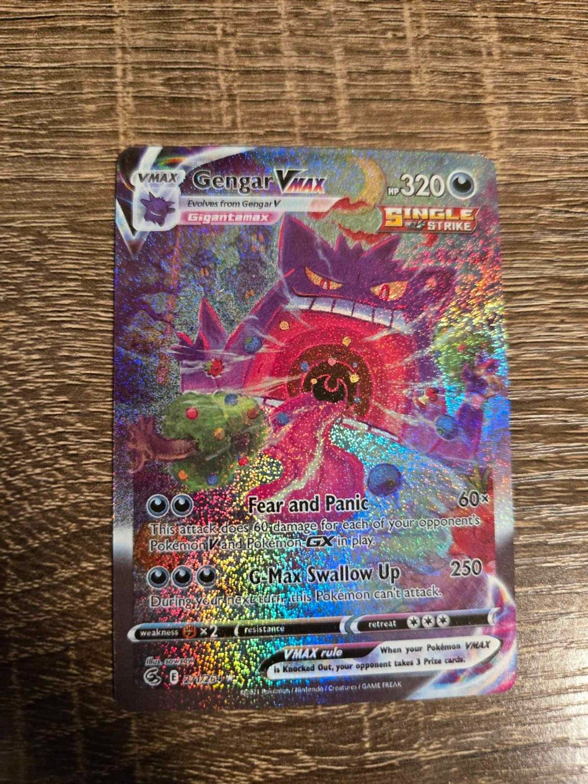 Gengar VMAX Pokemon Card VMAX Rainbow GX ACG GX EX Alt HOLO READ DESCRIPTION