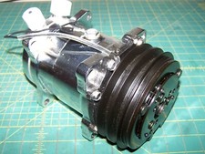 A-c Compressor 508 Style Chromed Aluminum Body Black Pulley R134-a A-c Compressor 508 Style Chromed Aluminum Body Black Pulley R134-a