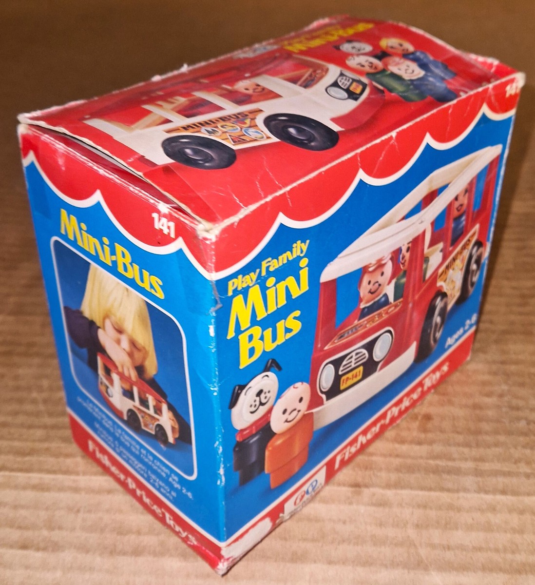 Vintage Fisher-Price Little People #141 MINI BUS Play Family