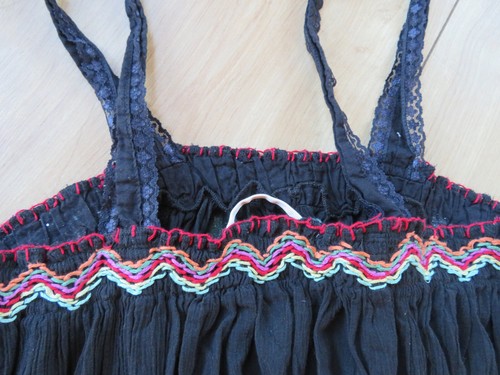 Nolita Kleid Empire schwarz Stickerei Folklore Mexiko Gr. 36 /38 IT44 - Bild 5 von 6