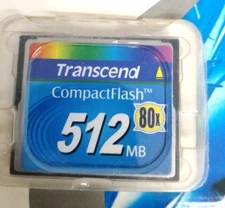 1PC TRANSCEND Compact flash 512 MB 80x NEW (FAST SHIPPING)