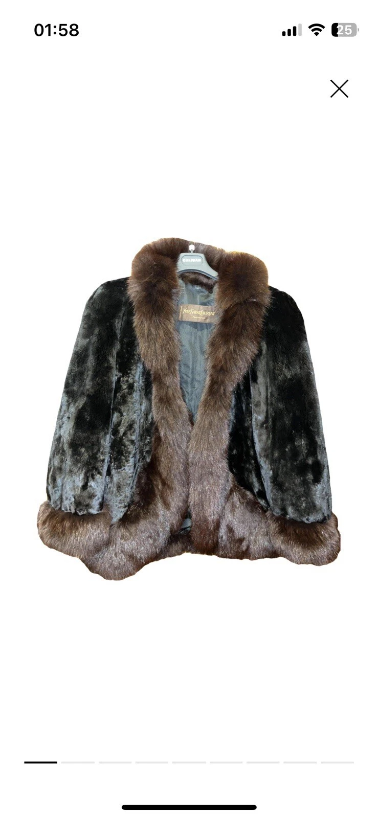 SAINT LAURENT (YSL) Cappotto di pelliccia Yves Saint Laurent