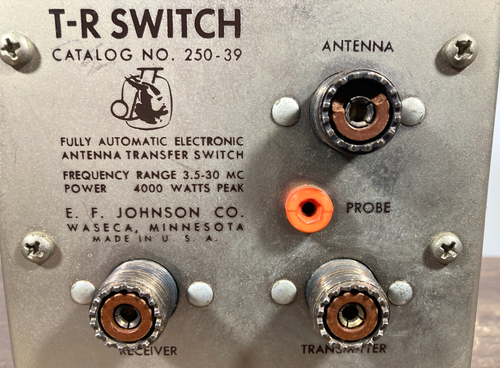 Vintage EF Johnson 250-39 Electronic T-R Ham Radio Antenna Switch For Repair - Zdjęcie 3 z 14
