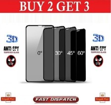 Anti Spy Privacy Tempered Glass Screen Protector iPhone X 12 13 14 15 16 Pro Max