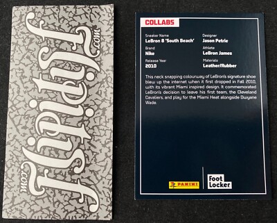 2022 FOOT LOCKER PANINI SNEAKER SHOE CARD NIKE LEBRON 8 SOUTH BEACH RARE PROMO | eBay