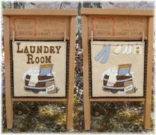 ~*PATTERN*~Wash Day~Wall Hanging~wool applique PATTERN by Penny Lane Primitives