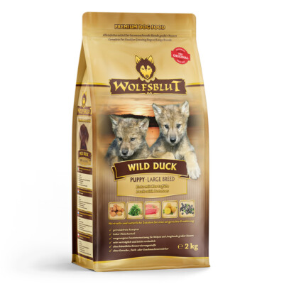 Wolfsblut - Wild Duck Large Breed Puppy - 2 kg - Hundefutter