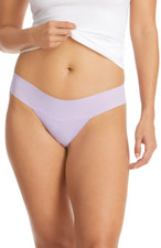 NEW  23 HANKY PANKY BREATHESOFT NATURAL RISE THONG WISTERIA SZ M