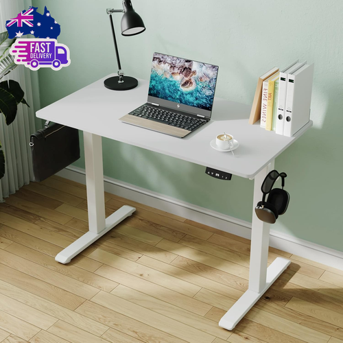 Standing Desk, Electric Height Adjustable Ergonomic Sit Stand Desks with 2 Hooks - Picture 10 of 12
