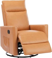 Swivel Rocker Recliner Nursery Rocking Chair Manual Glider Chair for Living Room
