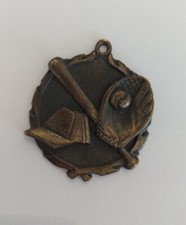 Collier sport PDU Award Medal baseball softball style lanière breloque laiton