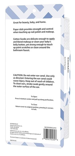 Cotton Swabs, 500 Count (Pack of 1) - Picture 3 of 5