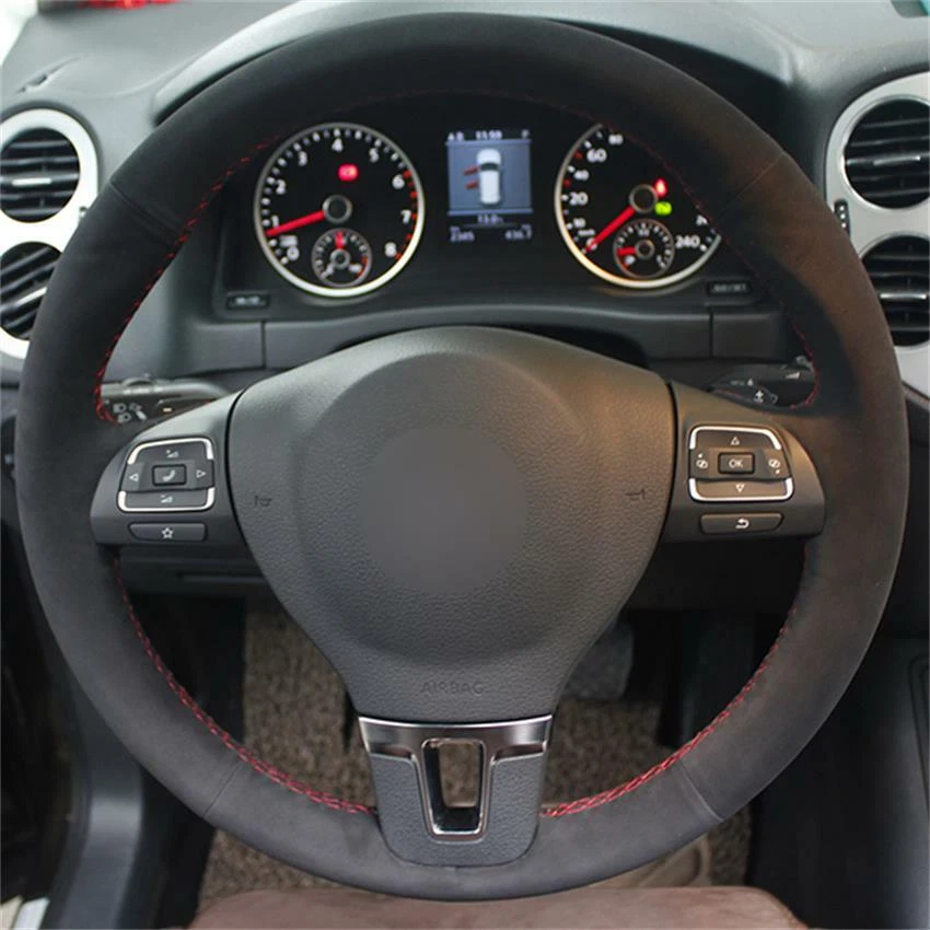 Steering Wheel Cover for Volkswagen VW Gol Tiguan Passat B7 CC Touran Jetta Mk6 — 第 2/4 张图片