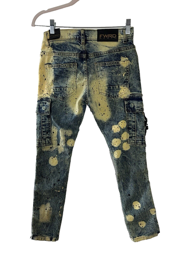 FWRD DENIM & CO. Kids Buckle Up Grunge Denim Jeans SZ 14 - Picture 9 of 11