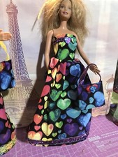 Barbie dress hand made Hearts ❤️ Valentine's Day