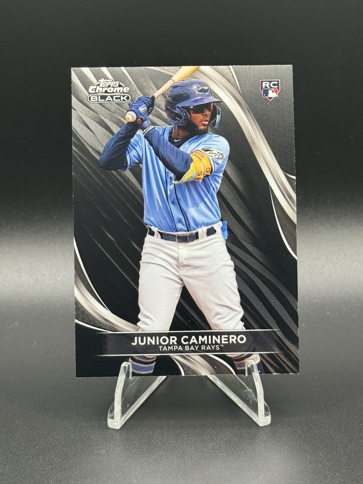 JUNIOR CAMINERO - 2024 Topps Chrome Black RC - 78 - Tampa Bay Rays