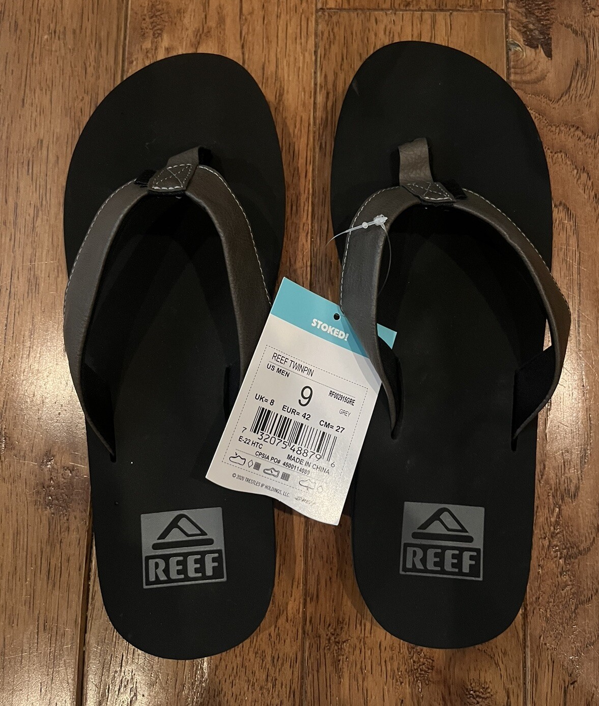 Reefs Flip Flops Twinpin Size 9 Men NWT Black eBay