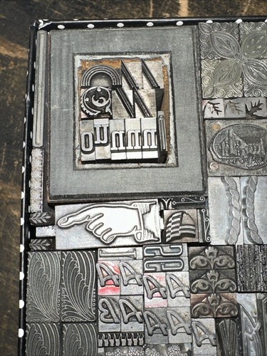 Printing Blocks “ Lead Ornamental Borders Dingbats” Nice Variety Beautiful! C4 - Picture 2 of 22
