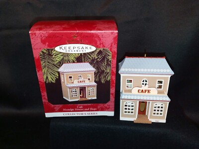 Hallmark Nostalgic Houses & Shops ''Cafe'' 1997 NIB #14 FREE Shipping