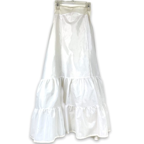 Under Cover Size 11 Vintage Petticoat White Full Length Tiered Tulle Ruffle