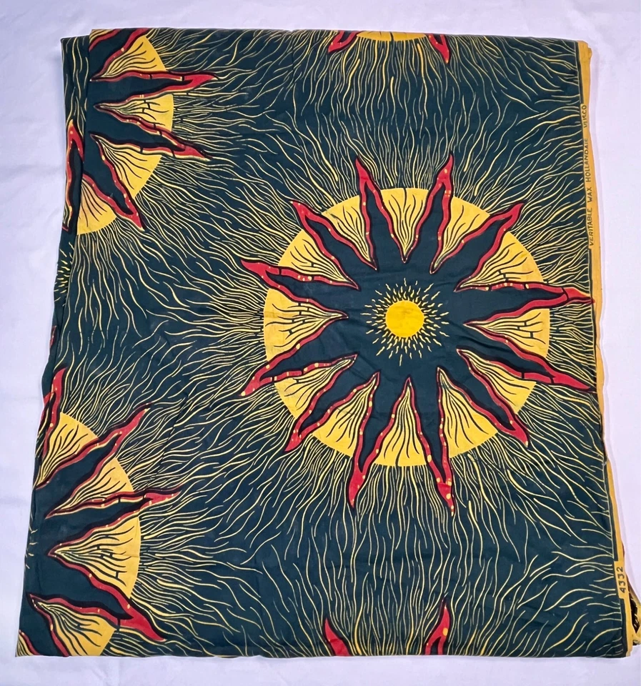 VERITABLE WAX HOLLANDAIS Fabric Vlisco Holland African Okpuru Anyanwu 2.5 sq yds - Image 2 of 4