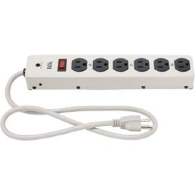 2-Do it Best 6-Outlet 750J Gray Metal Surge Protector Strip W/3 Ft. Cord LTS-6ES