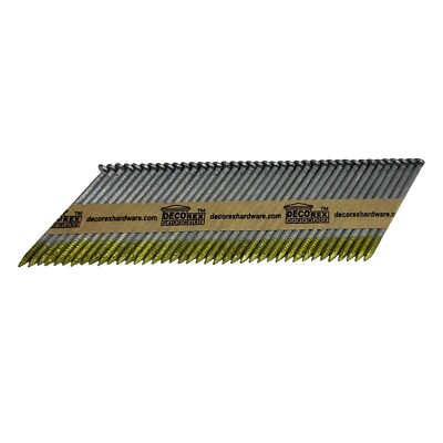 2'' x .113 Ring Shank Nails, Paper Strip Collated, HDG - 2500pcs box