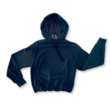 Athleta Lined Sweatshirt Hoodie Black with side pockets - Size XXS