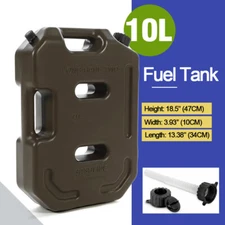 2.6gal 10L Fuel Tank Container Gasoline Diesel Can Pack Fit For Jeep Polaris RZR